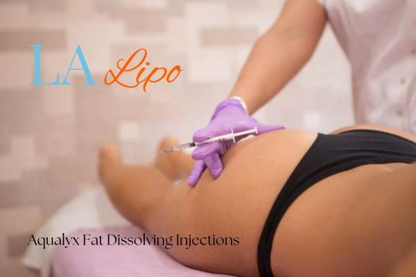 Woman having fat dissolving injections Hackney Wick on thighs