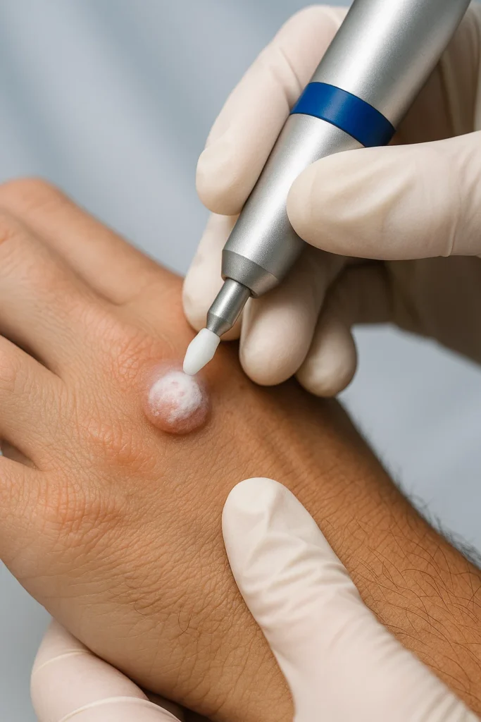 example of wart removal Hackney Wick using cryopen