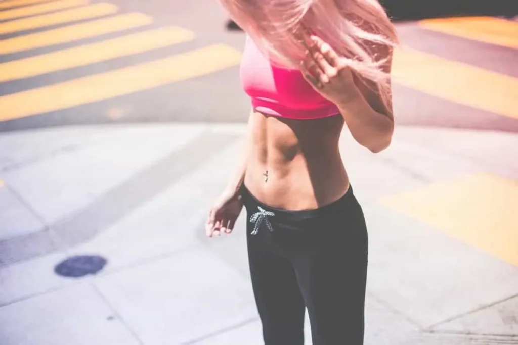 Woman with toned stomach after LA-EMS Body Sculpting Treatment Hackney Wick